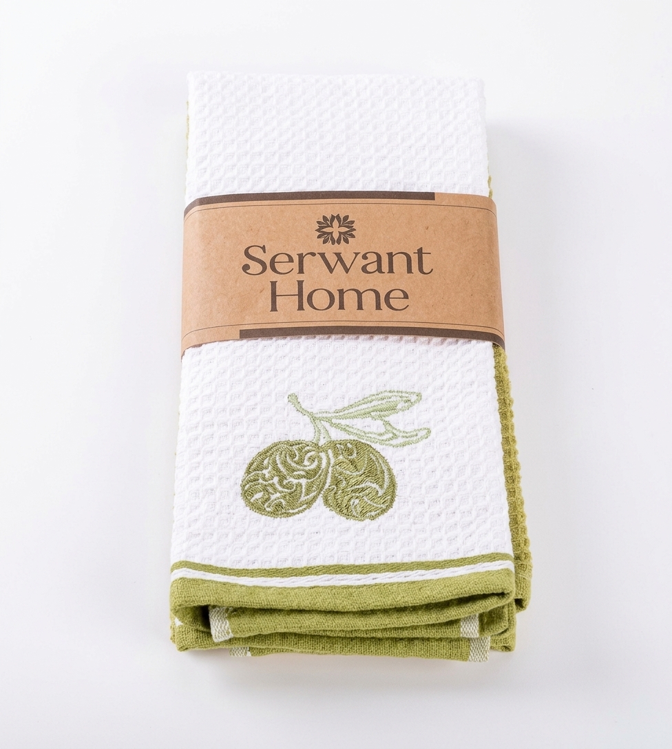 Serwant Home Dunay 2-li mətbəx dəsmalı, 40 × 60 sm, mint
