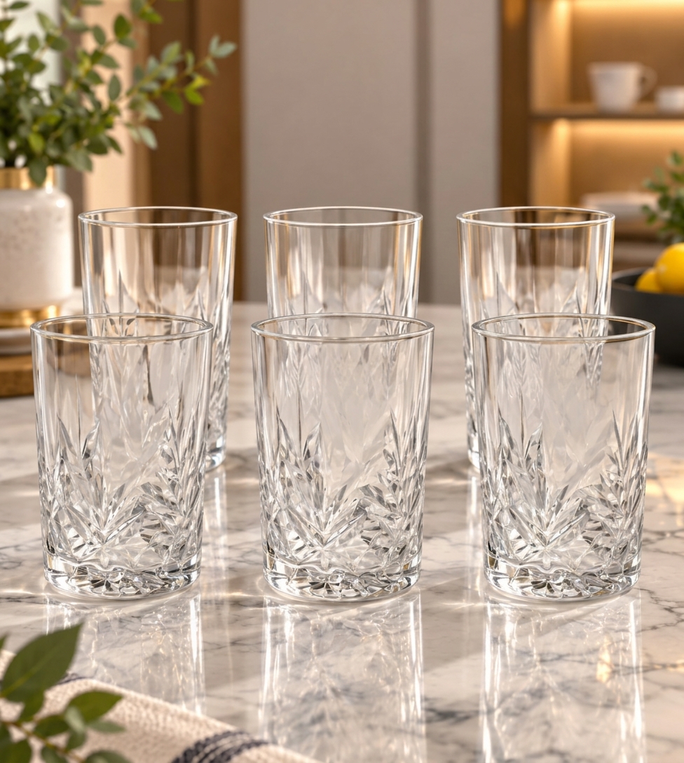 Crown 6-lı çay stəkanı dəsti